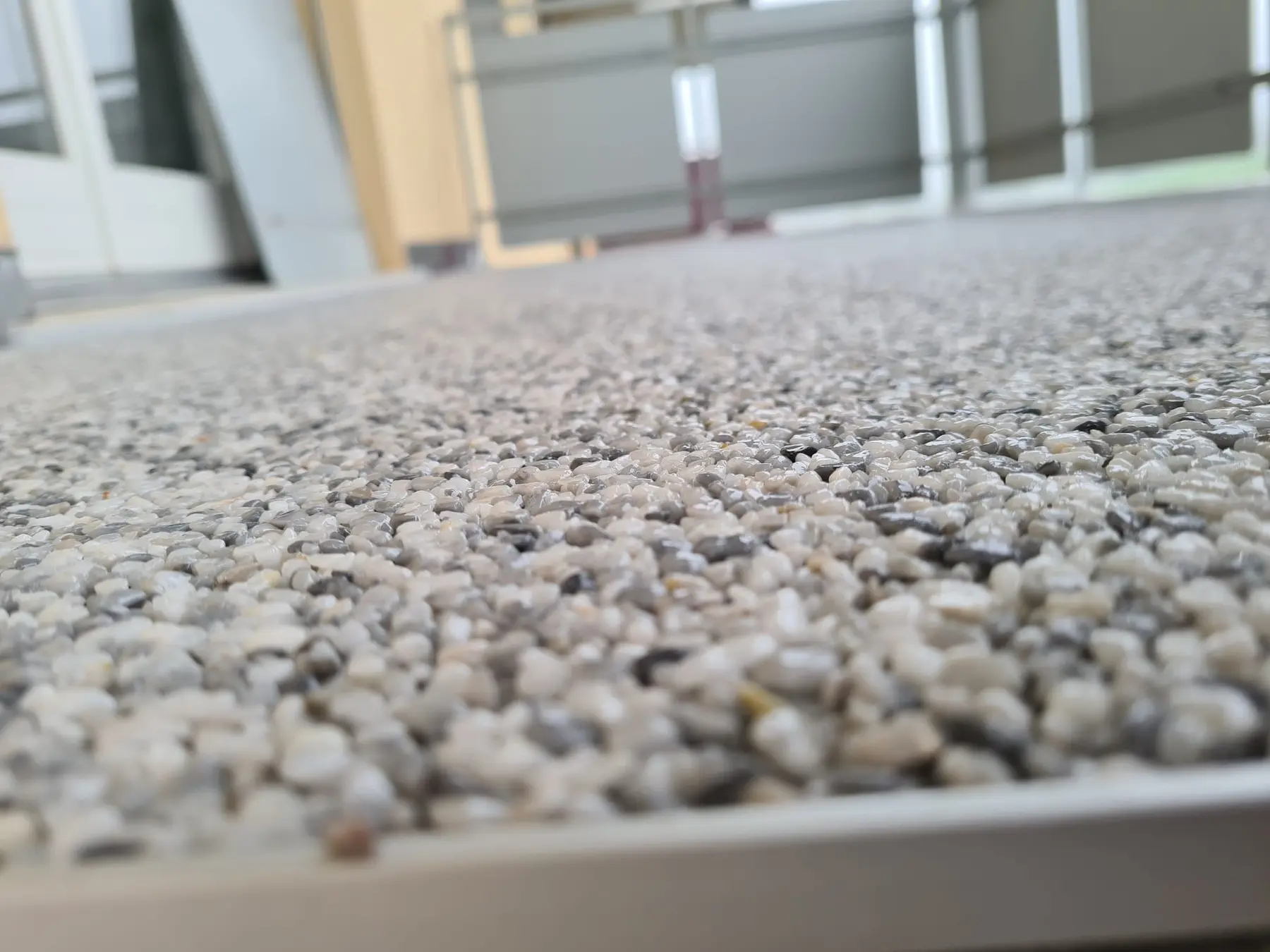 Detailansicht eines Steinteppichs